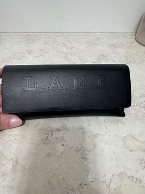 L.A.M.B. Black Embossed Leather Sunglasses Case